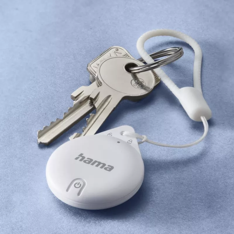 HAMA Item Finder 00185815 Bluetooth voor Apple Zoek mijn app, wit — tracker voor het vinden van persoonlijke bezittingen