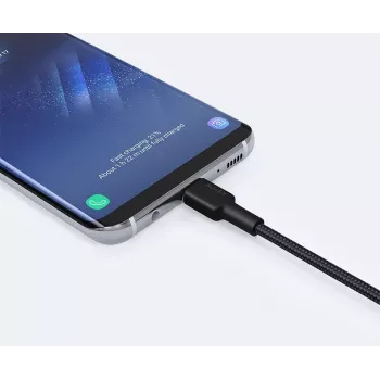 USB-C-naar-USB-A-kabel Aukey CB-CA2, nylon gevlochten, Quick Charge 3 A, 1 m