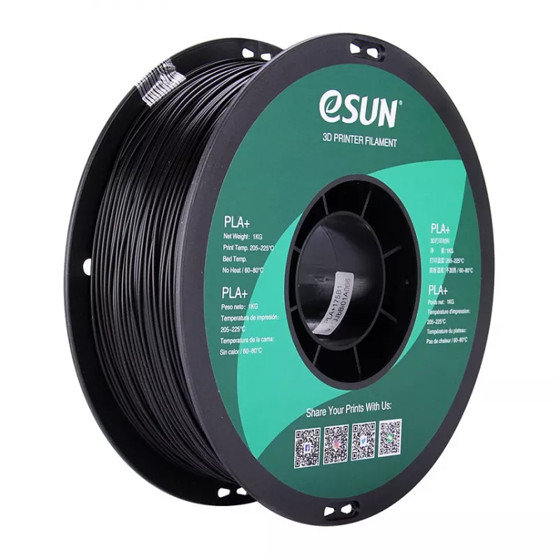 PLA+ 1,75 mm zwart 1 kg