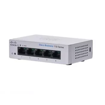 Unmanaged L2 Gigabit Ethernet-switch Cisco CBS110 — 5x RJ-45 10/100/1000, 1U, 12V DC, 2048 MAC, 10 Gbit/s
