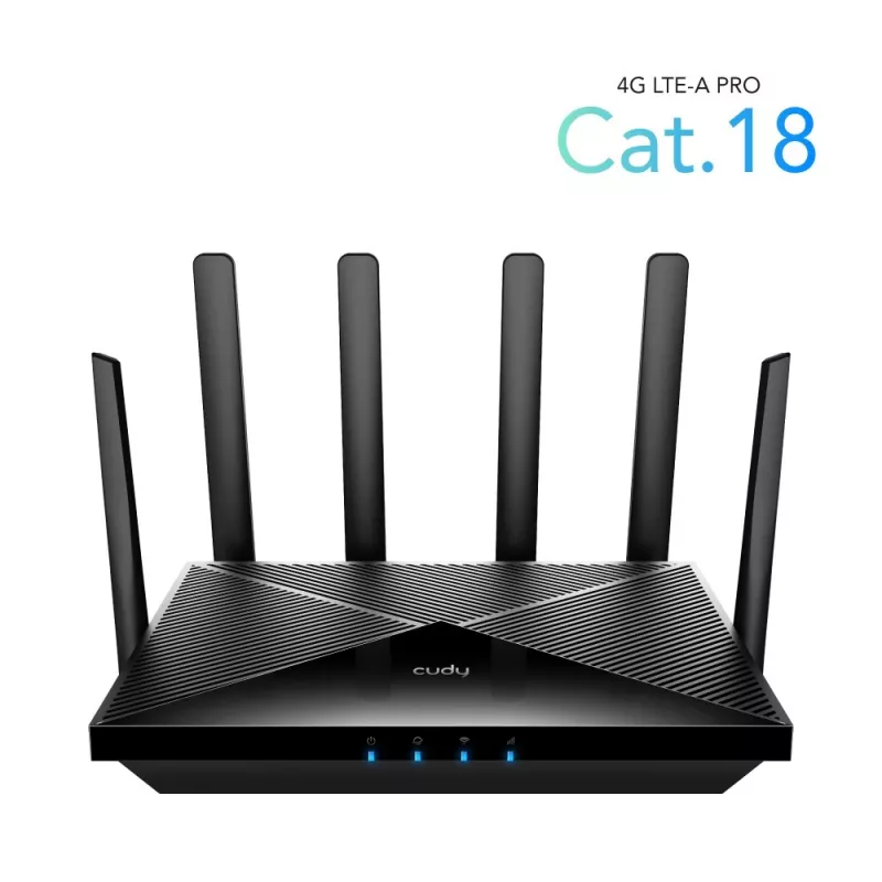 Cudy LT18 draadloze router Gigabit Ethernet dual-band (2,4 GHz / 5 GHz) 4G zwart
