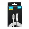 USB-C-naar-USB-C-kabel IBOX IKUTC1W 1 m, USB 2.0, 3 A, wit, textielvlechtwerk