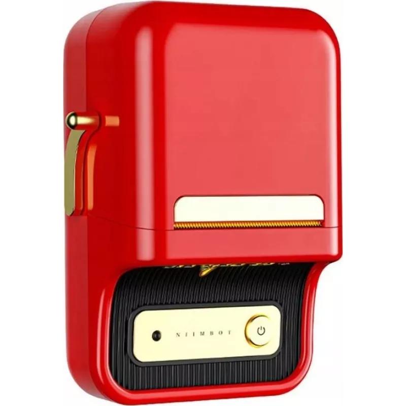 Labelprinter NIIMBOT B21S rood — compacte thermische bluetooth-printer, 50 mm printbreedte, 60 mm/s, 1200 mAh accu