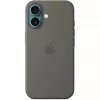 Hoesje Apple iPhone 16 siliconen case met MagSafe steengrijs