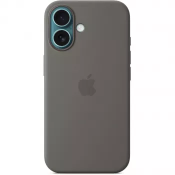 Hoesje Apple iPhone 16 siliconen case met MagSafe steengrijs