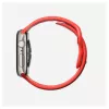 Band Nomad Tempo — rood rubber, 18 mm breed, past op polsen 135–175 mm
