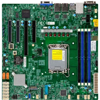 Super Micro SUPERMICRO X13SCL-F - Moederbord - micro ATX - LGA1700-socket - C262-chipset - 2 x Gigabit LAN - Onboard grafisch (MBD-X13SCL-F-B)