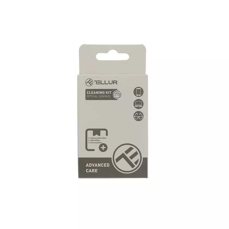 Optische oppervlaktereinigingsset Tellur TLL491311 met microvezeldoek en borstel