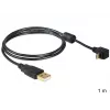 USB-kabel DeLOCK USB 2.0 1 m Micro-USB B zwart
