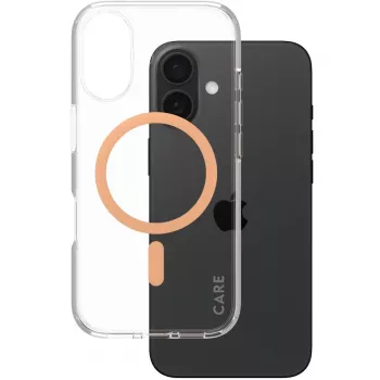 PanzerGlass CARE Urban Combat transparant hoesje met Peachy MagSafe iPhone 16