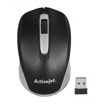 Draadloze muis ActiveJet AMY-313, RF-nano-ontvanger, optisch 1200 DPI, dubbelhandig, 3 knoppen, AA-batterij
