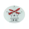 NeXtime klok 8807 Windmil, Ø30 cm, wand, wit/zwart/rood