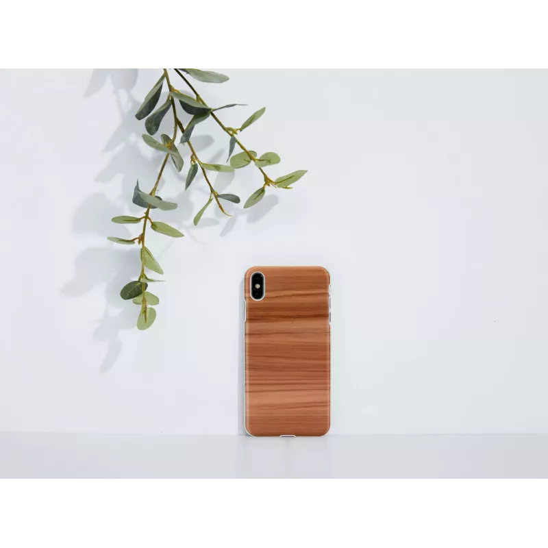 Smartphonehoes man and wood voor iPhone XS Max – cappuccino wit