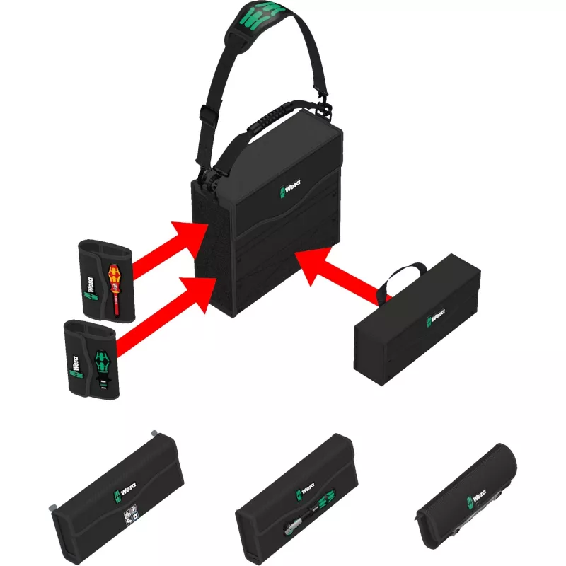 Gereedschapstas Wera Wera 2go 2 zwart groen