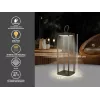 Oplaadbare lantaarn Beper P207ILI102 in cortenlook, draagbare lamp op batterijen