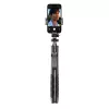 Statief-selfiestick Crong CRGSGU1BLK aluminium Bluetooth met opvouwbare poten en telefoonhouder