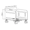 Rolplatform MACLEAN MC-851 — rolplatform, zwart, 119×260×128 mm, max. belasting 10 kg
