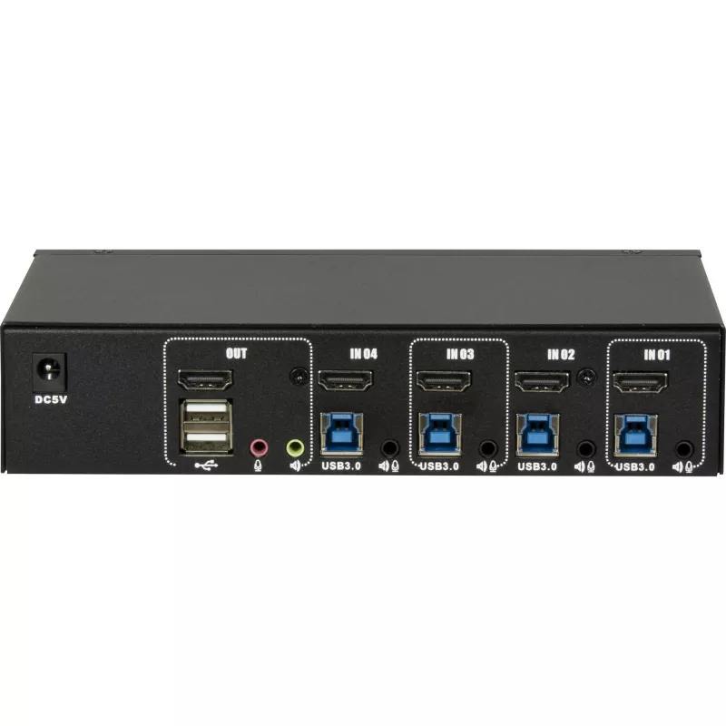 KVM-switch Inter-Tech IPC AS-41HUS 4 poorten USB
