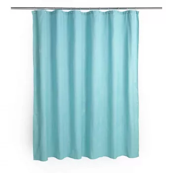 Douchegordijn Beldray LA035655FAS wafeldesign blauw, stoffen douchegordijn 180x180 cm