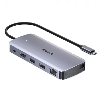 UNITEK actieve hub USB-C 10GBPS,M.2,HDMI, PD 100W