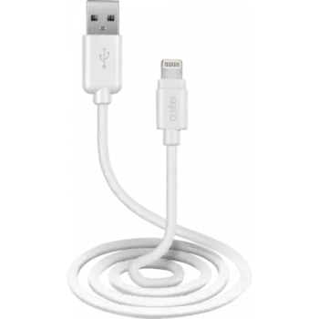 SBS TECABLEUSBIP589W Lightning-kabel 1 m wit (TECABLEUSBIP589W)