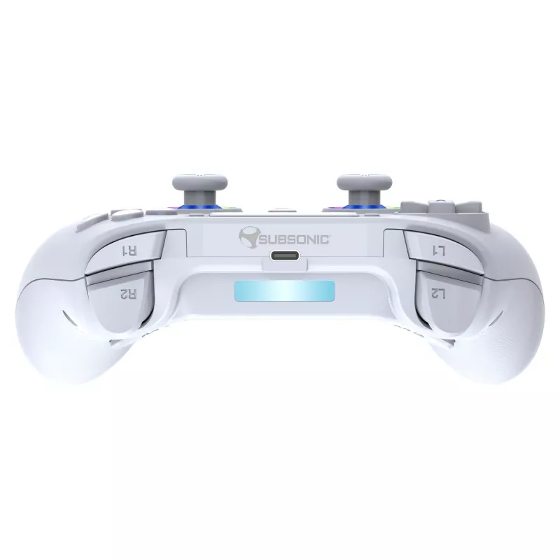 Gamepad Subsonic PS5 draadloze LED-controller wit D-pad Home Opties Delen