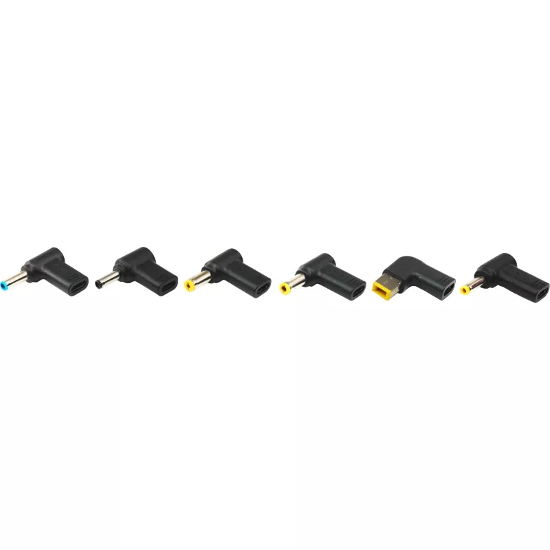Xilence XM022 adapterpunten, 6 stuks, zwart, voor Xilence GaN USB-C-lader