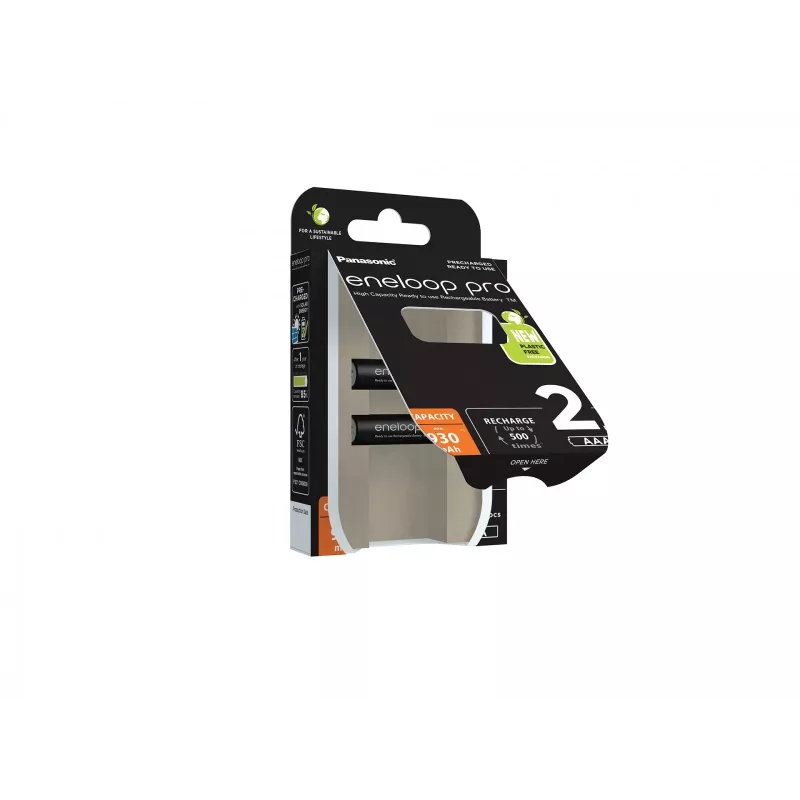 Accu's PANASONIC ENELOOP PRO AAA 930 mAh 2 stuks (BK-4HCDE/2CP)