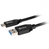 USB 3.2 Gen 2 kabel, USB-A stekker > USB-C stekker (zwart, 0,5 meter)