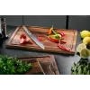 Gefu ENNO snijplank groot met sapgroef, walnoot hout