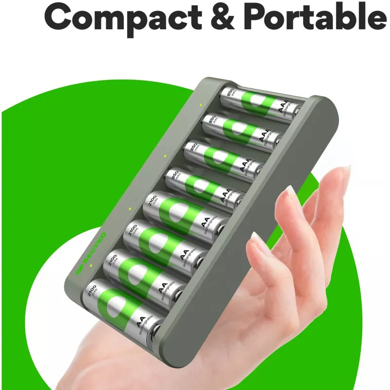 Batterijoplader GP E821 voor NiMH AA- en AAA-accu's, model E821