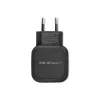 AC indoor oplader QOLTEC 50186 voor smartphone en tablet, 5 V 3.4 A, 17 W, 2× USB, zwart
