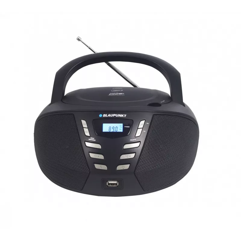 Blaupunkt BB7BK draagbare cd-speler boombox, FM PLL-radio, CD/MP3, USB, AUX, 2,4 W, zwart