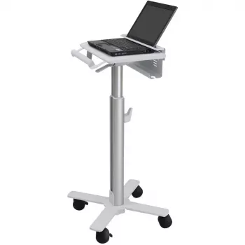 Ergotron StyleView laptopwagen, SV10 – wagen voor notebook – medisch – metaal – wit, aluminium – schermformaat: tot 43,2 cm (tot 43,20 cm (17)) (SV10-1100-0)