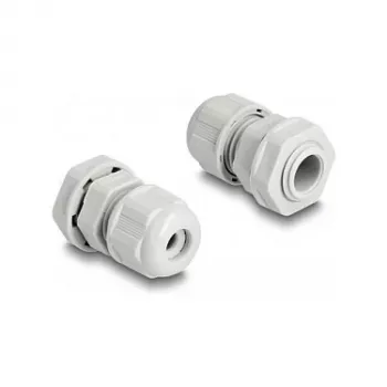DeLOCK EX kabelwartel M12 grijs 2 stuks polyamide