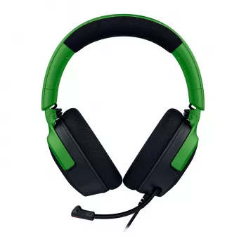 Bedrade gaming-headset Razer Kraken V4 X — supra-aural, 20–20000 Hz, 1,8 m kabel, 310 g, zwart/groen