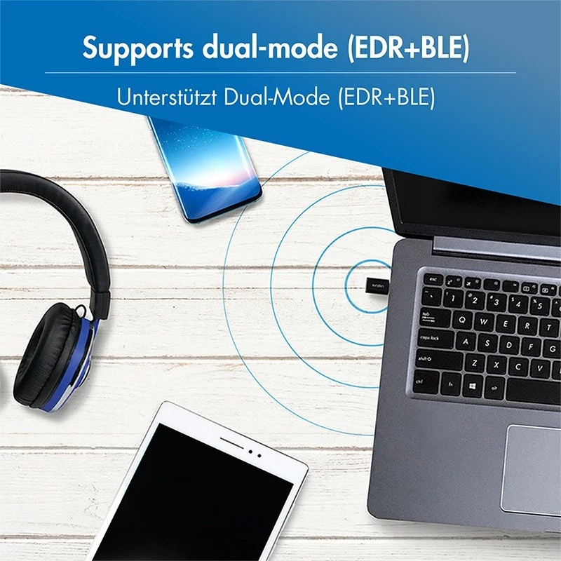 LogiLink BT0048A USB-C Bluetooth 5.3-adapter, 20 m bereik, zwart