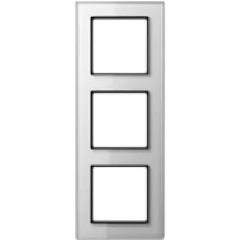 Wandgemonteerde glasschakelaarafdekking JUNG AC 583 GL WW wit, glas, 84×226 mm