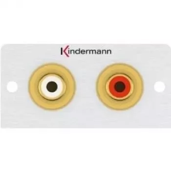 Stopcontactinzetstuk 2 x RCA Kindermann 7444000510