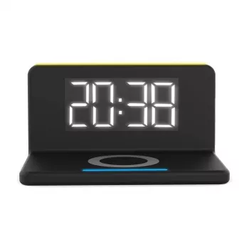 Digitale wekker Terratec ChargeAir zwart geel 286141