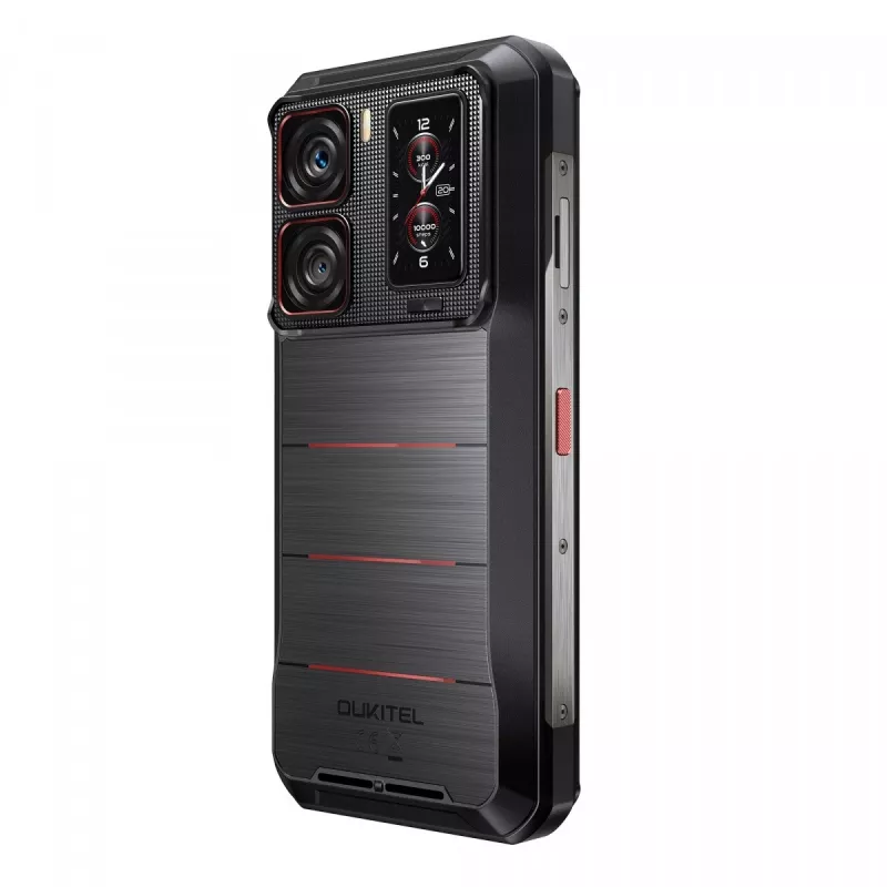 Oukitel WP300 5G smartphone, 6,8 inch, 12 GB RAM, 512 GB, 16000 mAh, IP69K, Android 15, zwart