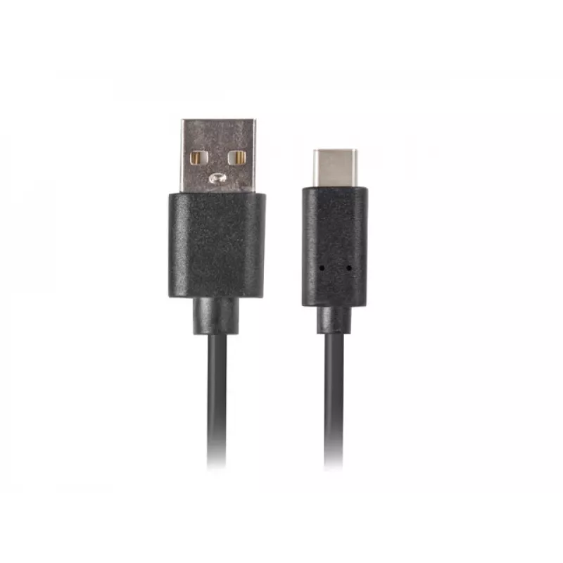 USB 2.0-kabel LANBERG CA-USBO-10CU-0005-BK — USB A naar USB C, 0,5 m, zwart