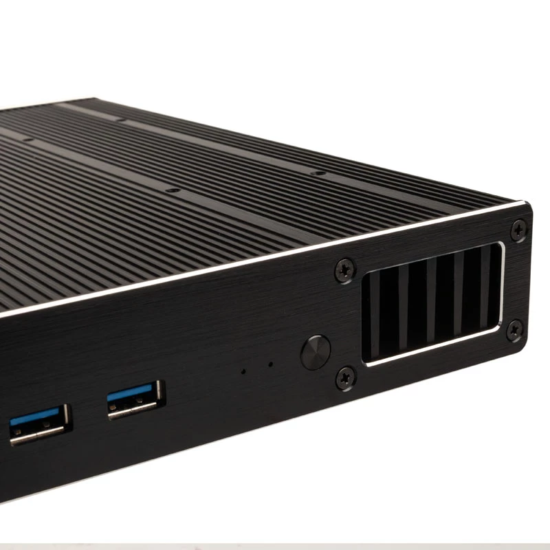 Akasa Plato TN - ultra small form factor (USFF) - pc - zwart - aluminium - thuiskantoor - Kensington