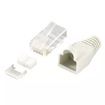 Draadconnector RJ45 LogiLink MP0021 grijs transparant