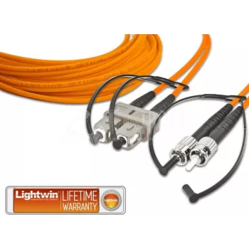Lightwin hoogwaardige duplex LWL-patchkabel, MM OM1, SC - ST LWL-patchkabel (LDP-62 SC-ST 10.0)