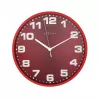 NeXtime klok 3053ro Dash Red, Ø35 cm, wand, rood/zilver