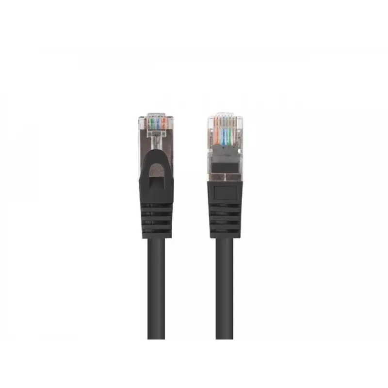 Lanberg PCF6-20CC-0100-BK Cat.6 F/UTP patchkabel, verpakking van 10, 1 m, Zwart