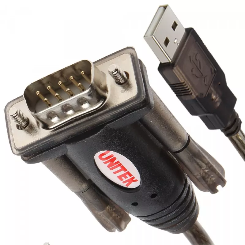 UNITEK Y-105A seriële kabel zwart 1,5 m USB Type-A DB-9