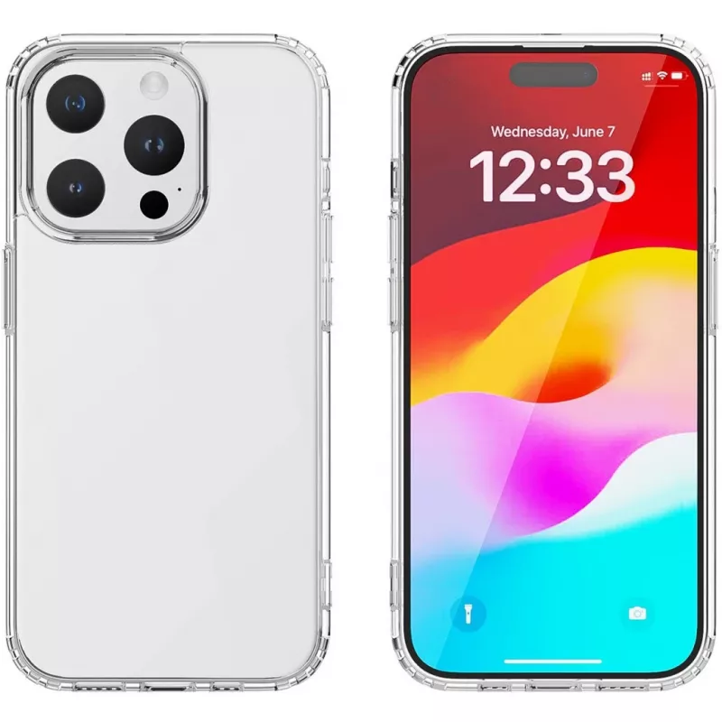 Shell-hoes 4smarts 540606 voor iPhone 15 Plus transparant 17 cm