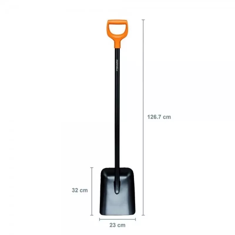 Fiskars Solid metalen schep met D-greep